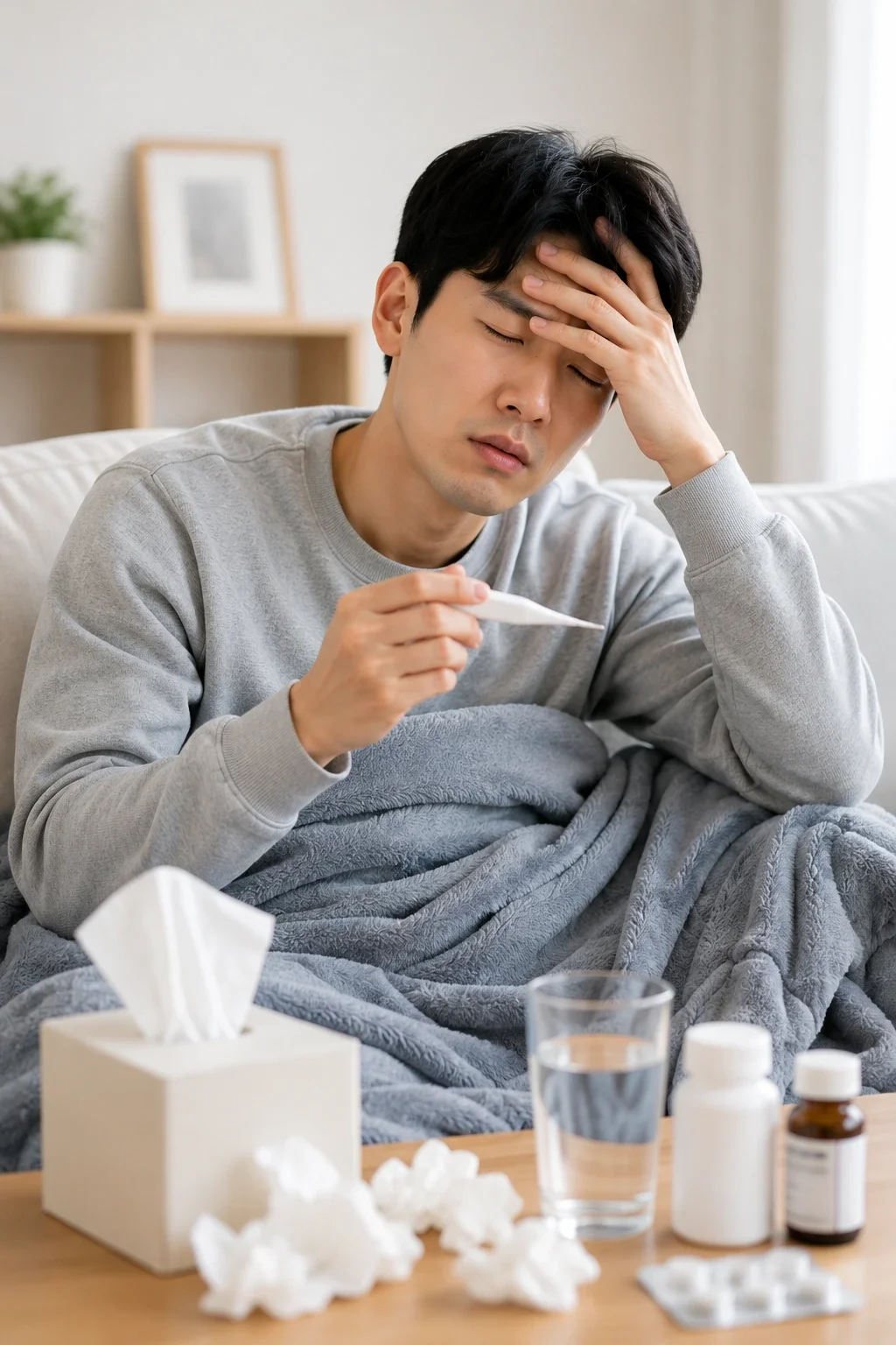 입술, 입 주변, 구강 내에 작고 통증이 있는 수포가 생기는 경우